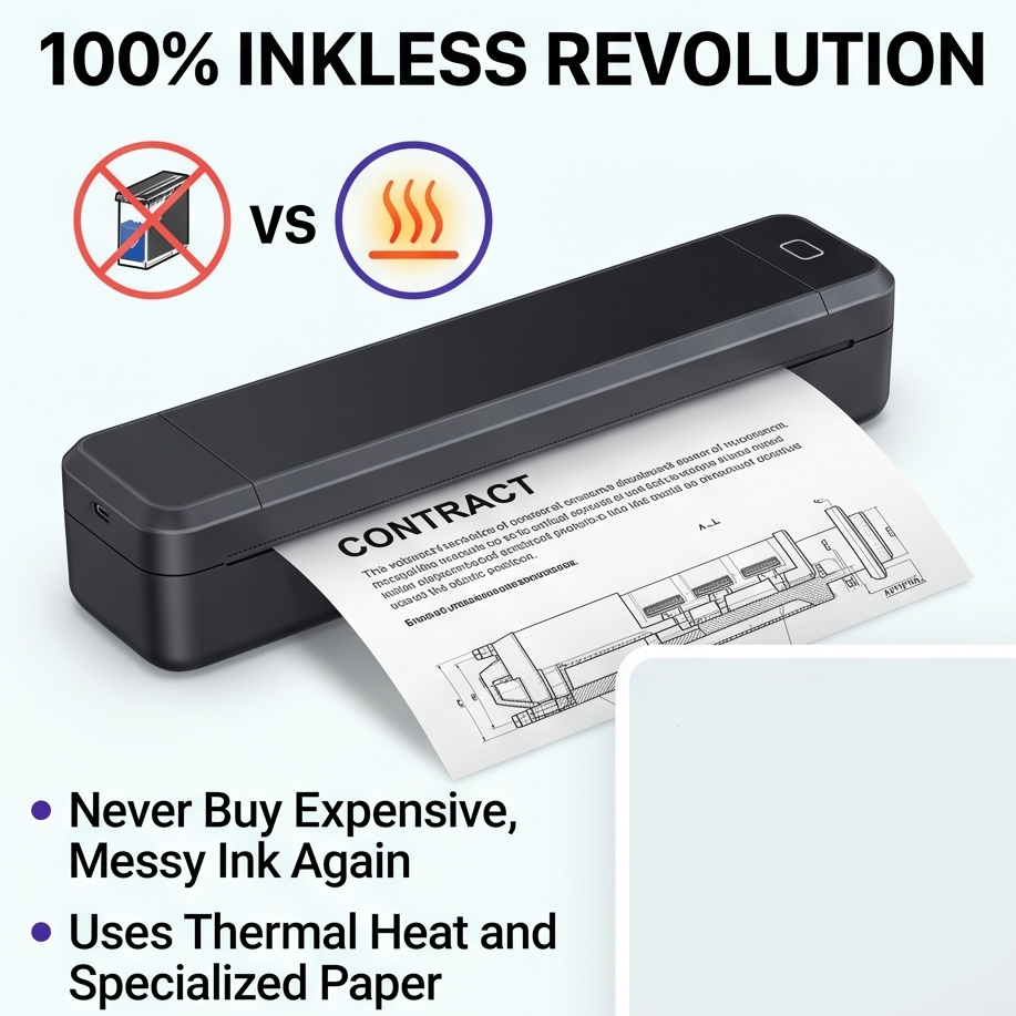 ZenPrinta™ Wireless Inkless A4 Printer