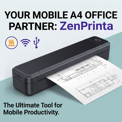 ZenPrinta™ Wireless Inkless A4 Printer